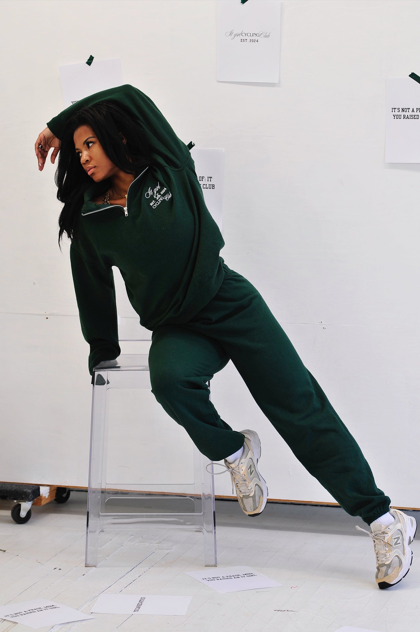 Preppy Girl Quarter Zip (With Back Embroidery)